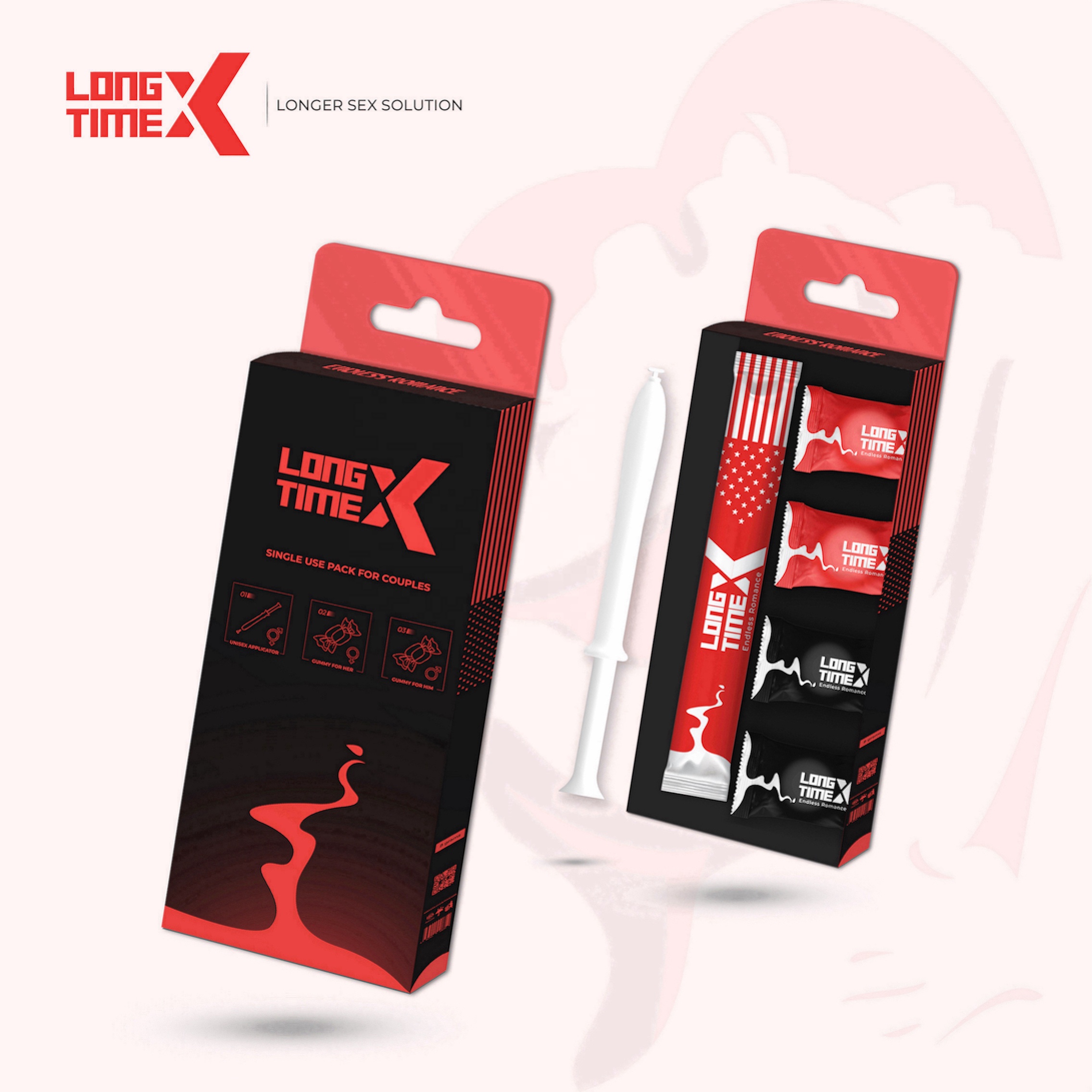 LongtimeX Performance New Packaging Shot of Lubricant Gel and Gummies Health for Couple Sexua; Care Hot Selling Product 2024