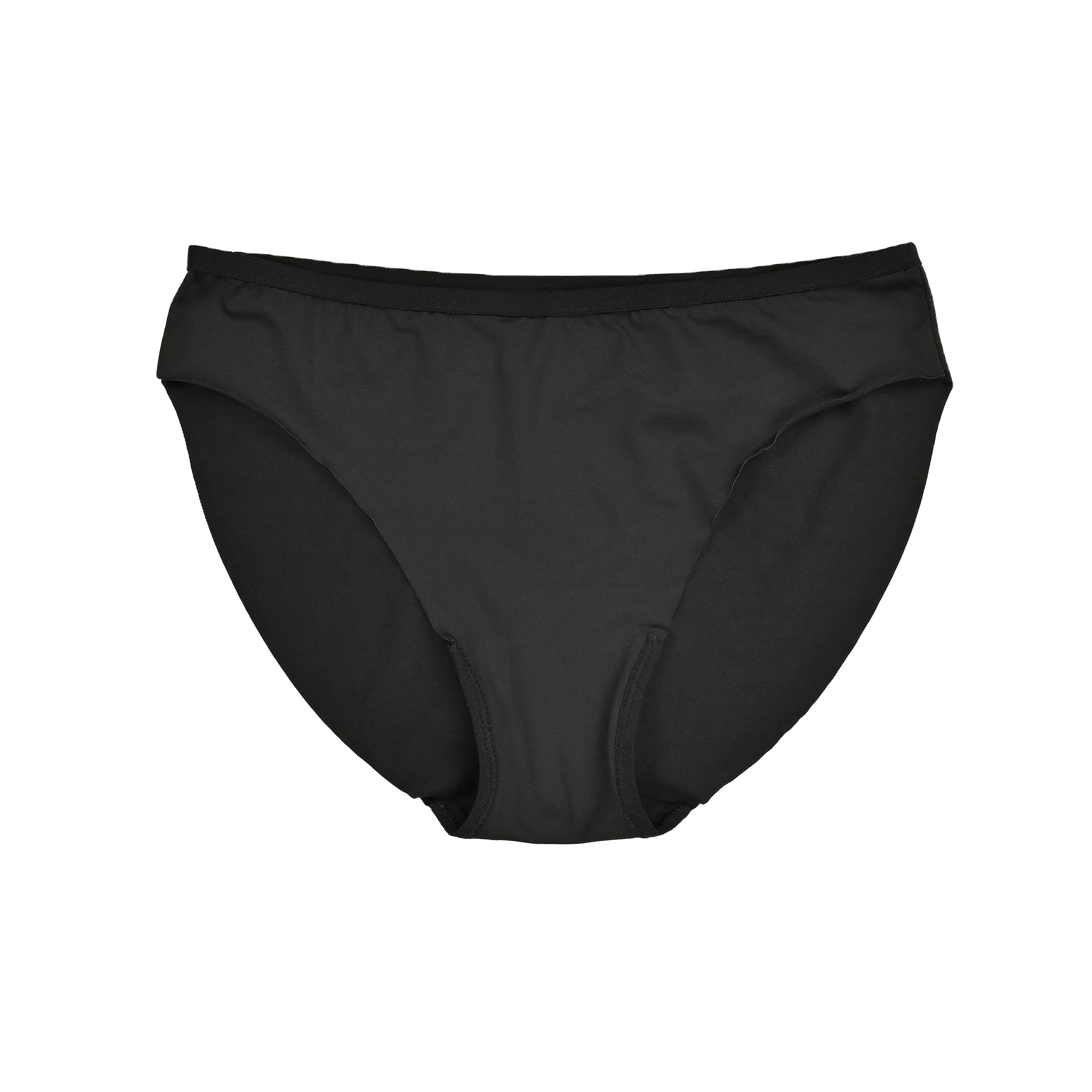 Quick Dry Polyester Spandex Solid Black Women's Underwear for Everyday Wear