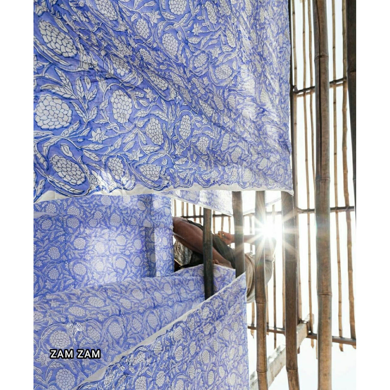 Quilted Women Tote Handbag Indian Cotton Hand Block Printed Shopping Carry Bags