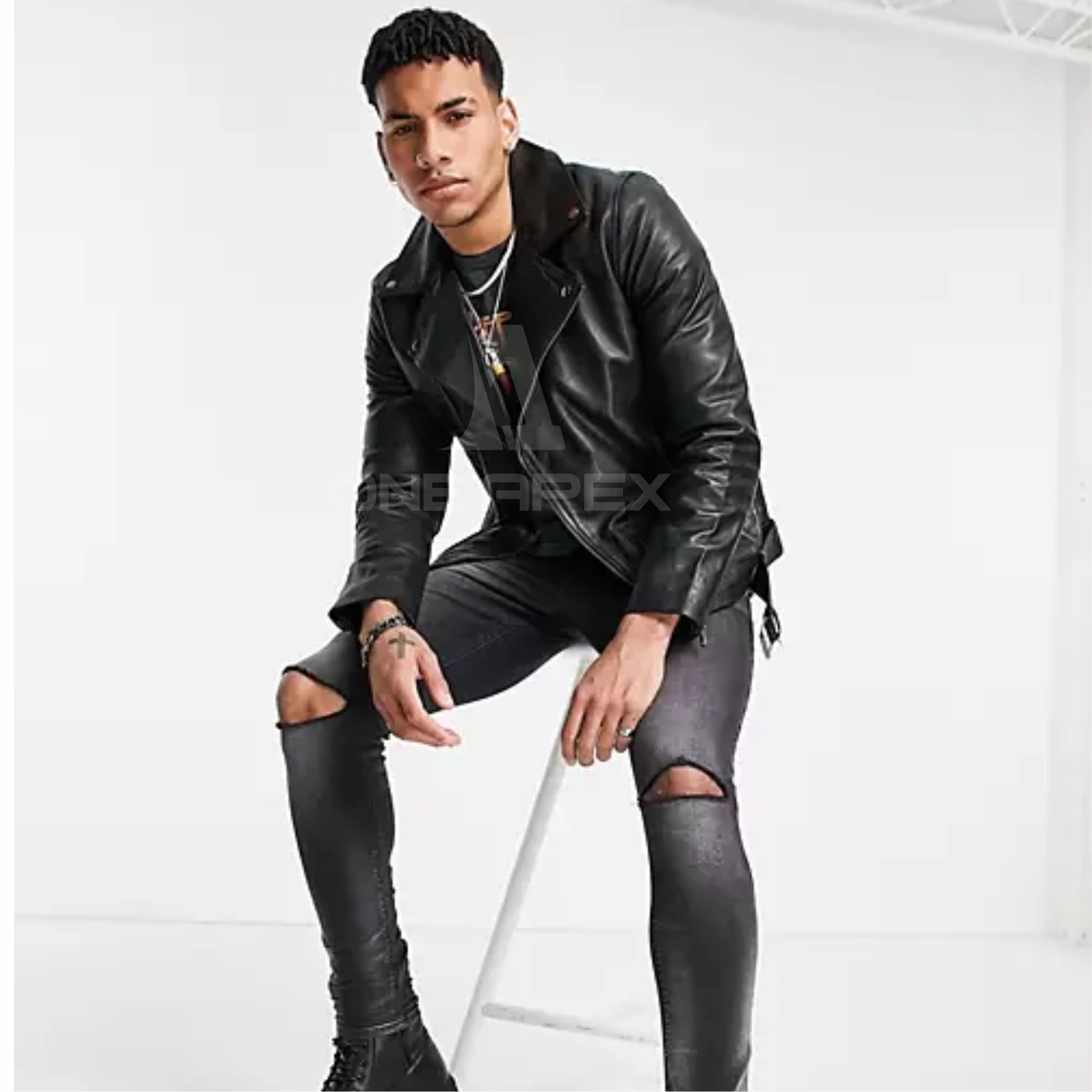 Winter Motorcycle Leather Man Sheepskin Fur Jacket Coat Women Winter Clothing For Men Windproof Leather Coat Jacket 