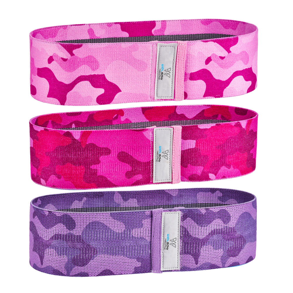 Factory Wholesale Custom Logo Exercise Fabric Hip Bands Set Sports & Entertainment Custom Resistance Bands for Fitness