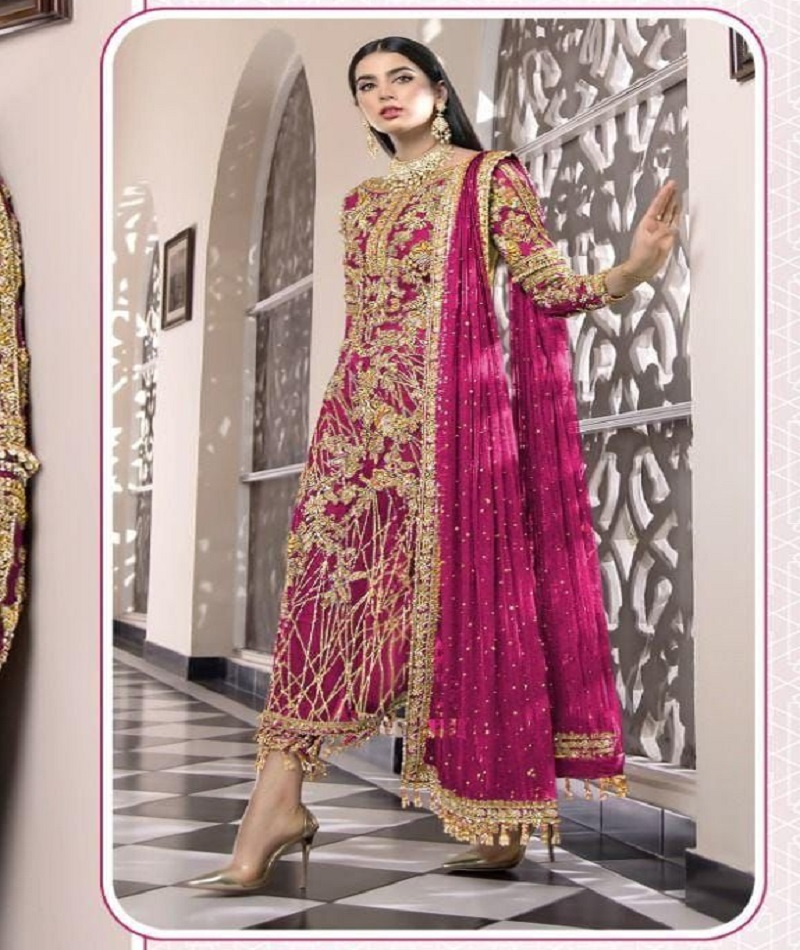 Indian And Pakistani Style Net With Embroidery Work Salwar Kameez Suit For Women Heavy Muslim Style Dress And Kurtis Lehenga 