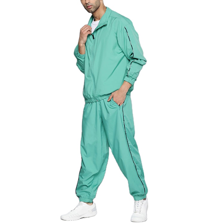 Factory Waterproof Nylon Lightweight Pipping Tracksuit High Quality Mens Soft Sell Windbreaker Jogging Track Suit Set Sportswear 