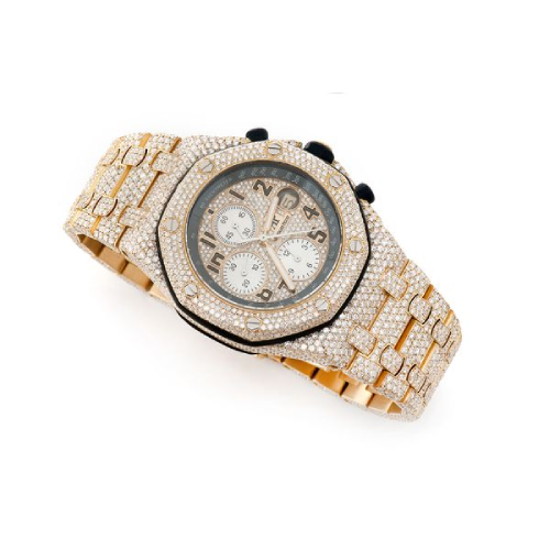 Sale Lab Grown Diamond Hip Hop Diamond Watches For Men In 14k Gold Plated Real 925 Silver High Quality Diamond Bling Jewelry