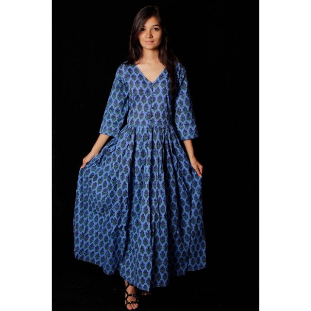 Office Summer Clothing Blue 2022 Woman Dress Fashion Casual Simple Element Spring Silhouette Edition Long Style 