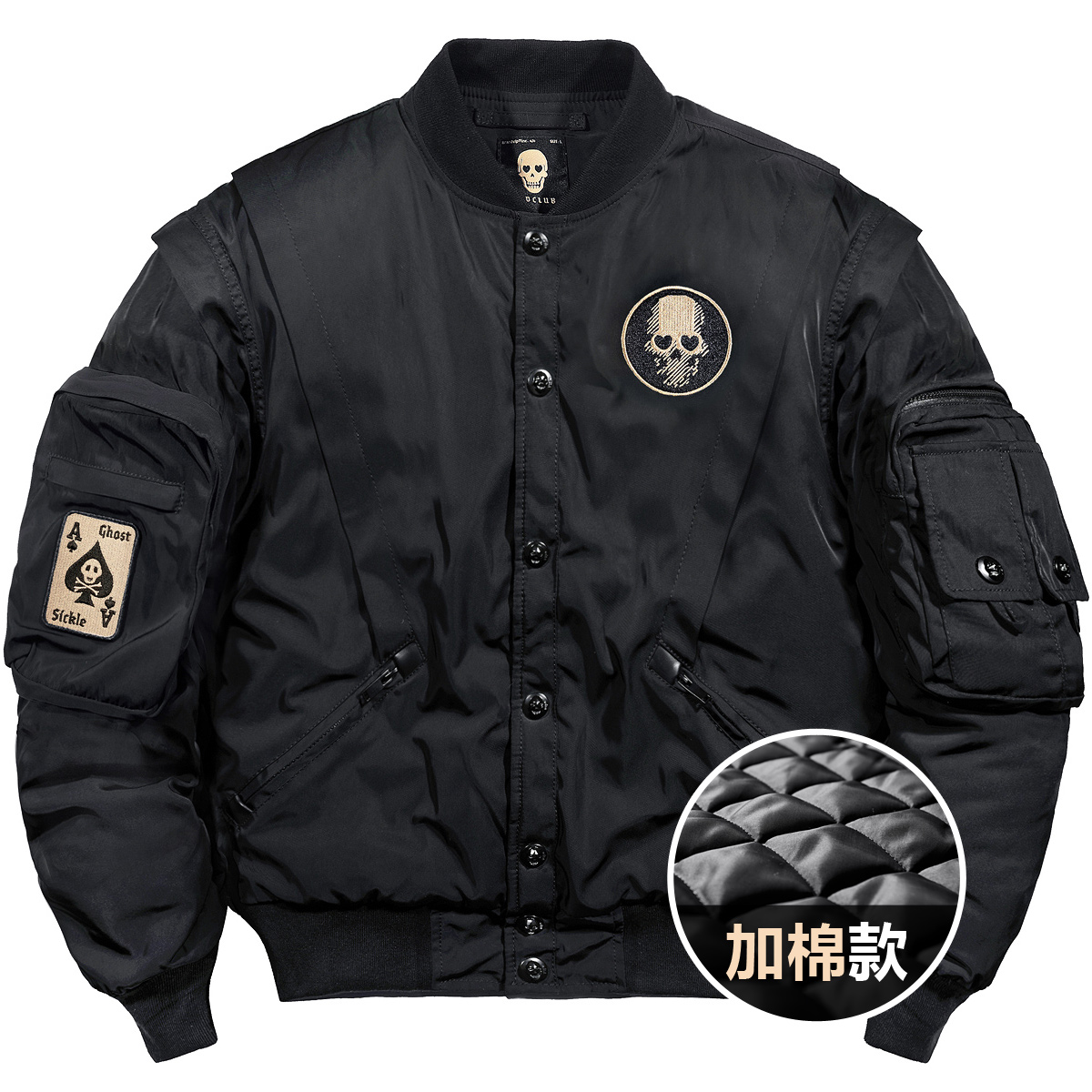 Men&#39;s Jackets Cold Winter Streetwear Satin Bomber Baseball Winter Jacket Men Jacket 