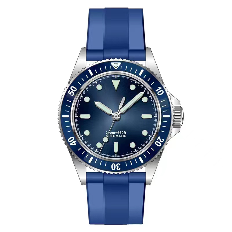 Blue Top Brands Fashion Luxury Brand Custom Oem Black Design Waterproof Sports Automatic Watches For Men 