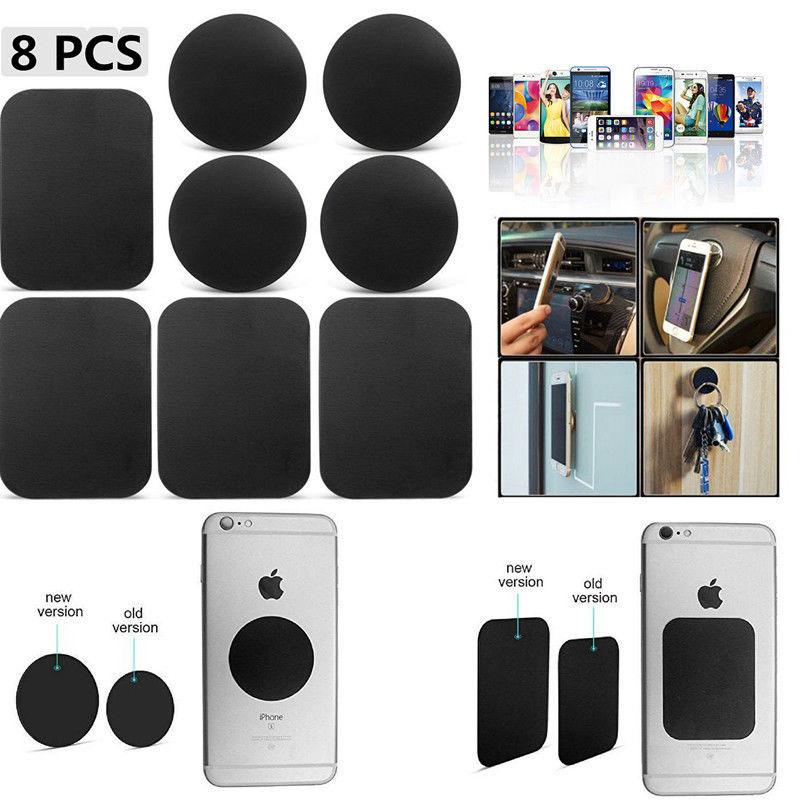 Siri electron 8 Pcs Magnetic Metal Plates Sticker for Smart Phones Car Mount Magnet Phone Holder