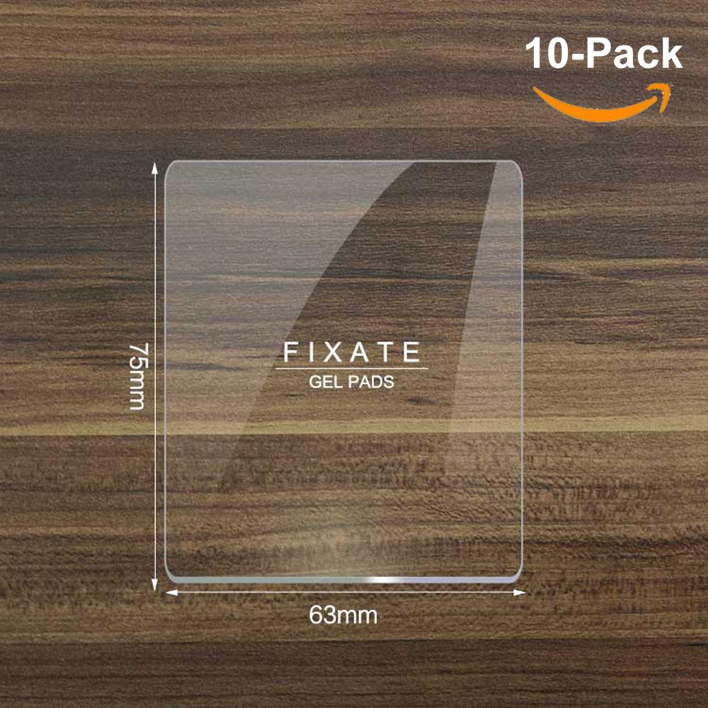 10pcs Magical Super Powerful Fixate Gel Pads Strong Stick Glue Anywhere Wall Sticker Reuseable Portable Home Fixed Wall Stickers Can be Used as Car Mobile Phone Bracket - Round Black