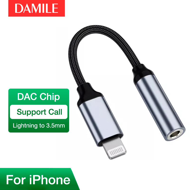 DAMILE Lightning to 3.5mm Adapter Jack AUX iPhone Cable for iPhone 13/12 /11 Pro iPhone 11 Pro Max 7 8 plus XR Xs MAX 3.5mm Lightning Cable Lightning to Audio 3.5 Headphones Audio Adapter Splitter for