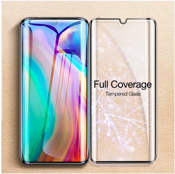 [SG] FULL GLUE FULL COVERAGE Huawei P50 Pro 5G / P40 Pro / P30 Pro / Mate 20 Pro - Full Glue Full Coverage Curved 9D Tempered Glass Phone Screen Protector (Black Border)
