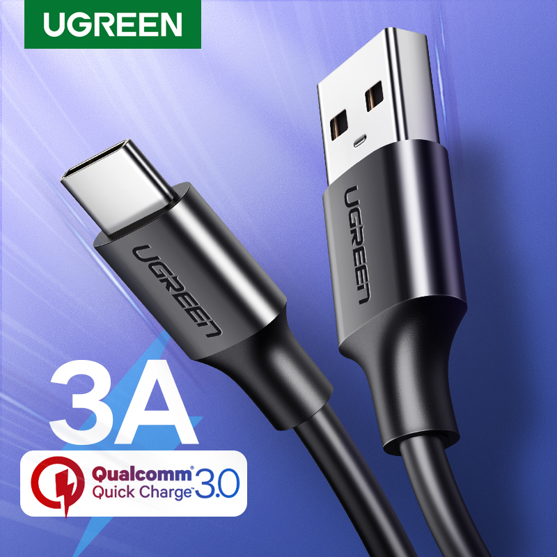 【Buy 1 Get 1 Free】UGREEN USB 3A Type C Fast Charge Cable for Samsung Xiaomi Huawei Vivo Type-C Phone Nintendo Switch Type-C Cable