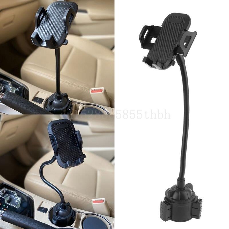 Universal Car Cup Mount Mobile Phone Holder Stand Adjustable Gooseneck Cradle for iPhone 12 Pro Mx 5/6/7/8 Plus XR XS 3.5-7" Cell Phone