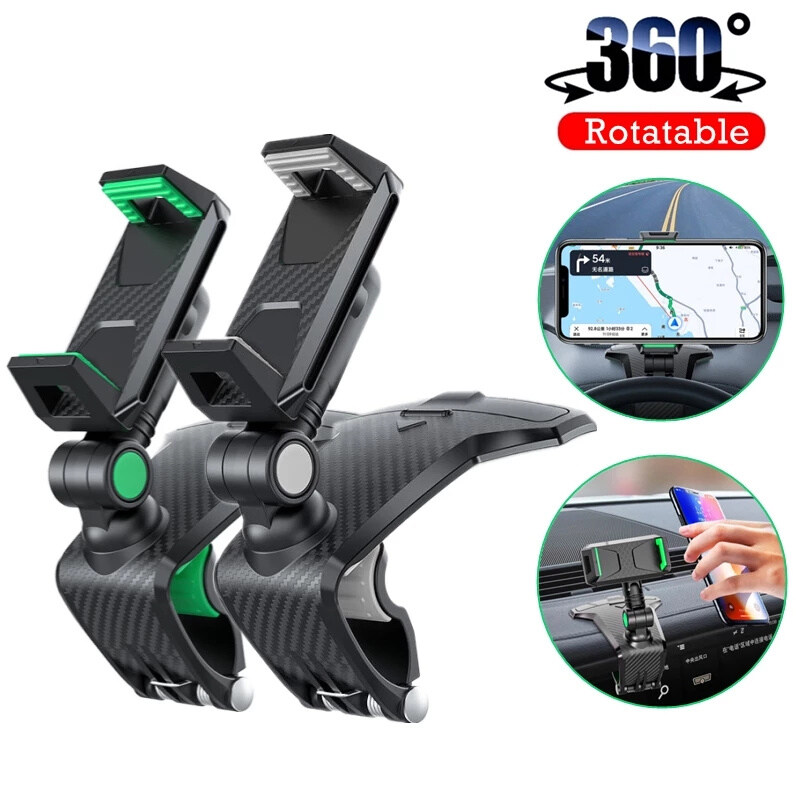 Universal 360 Degree Rotatable Mobile Phone Holder Car Dashboard Mount Support Auto GPS Bracket Compatible with IPhone Xiaomi Samsung Car Stand