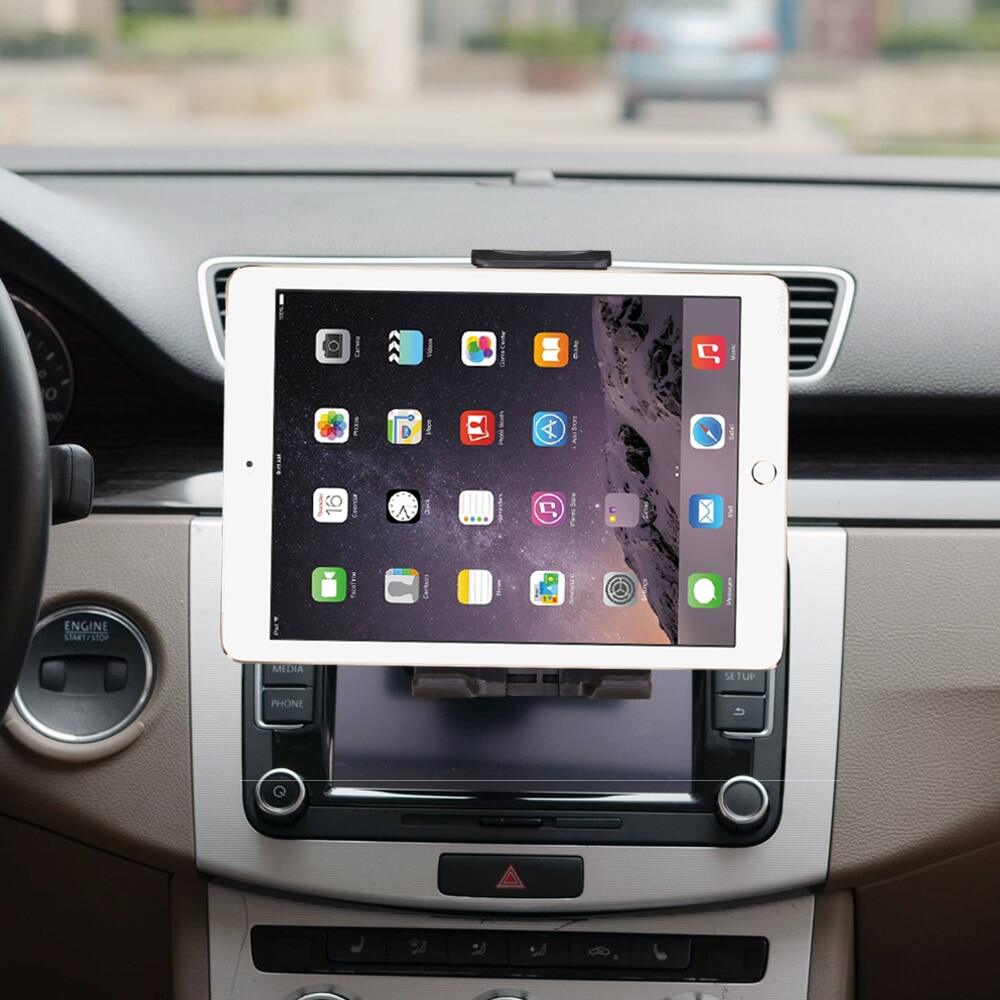 4-12 inch Universal Tablet and PC Holder for Car, Tablet and PC Holder for iPad 2, 3, 4, 5, 6, Air 1 and 2, Car Holder Car CD Holder