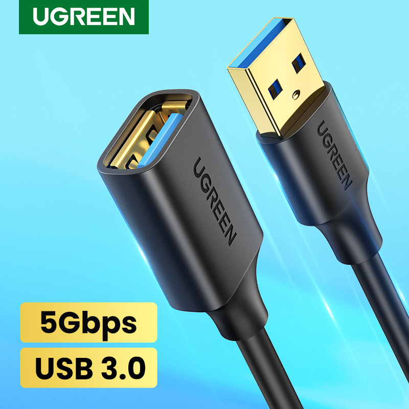 UGREEN USB Extension Cable USB 3.0 Extender Cord Type A Male to Female Data Transfer Lead for Playstation, Xbox, Oculus VR, USB Flash Drive, Card Reader, Hard Drive, Keyboard, Printer, Camera