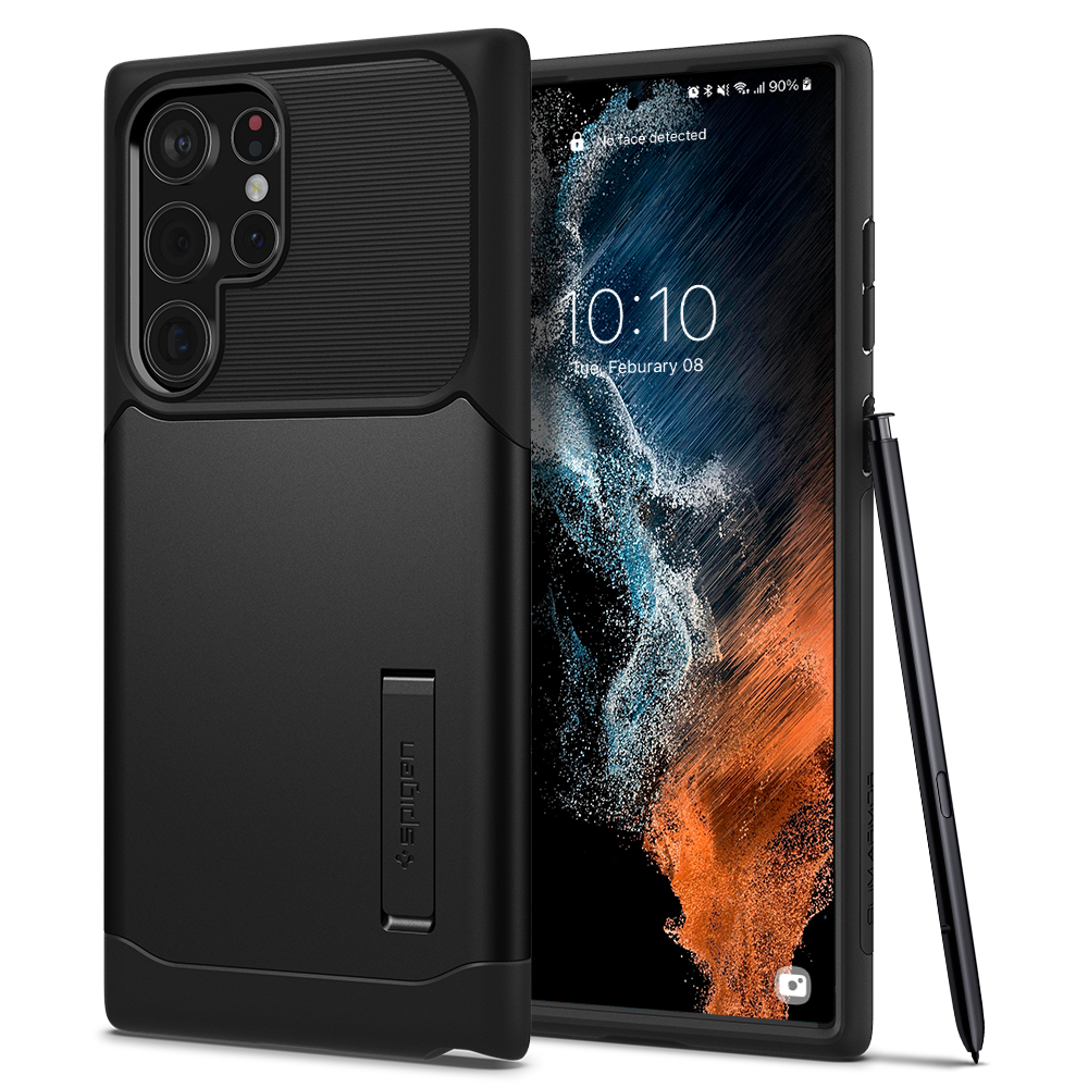 Spigen Galaxy S22 Ultra Case Slim Armor Casing with Built In Kickstand Drop Protection Samsung 2022 Cover
