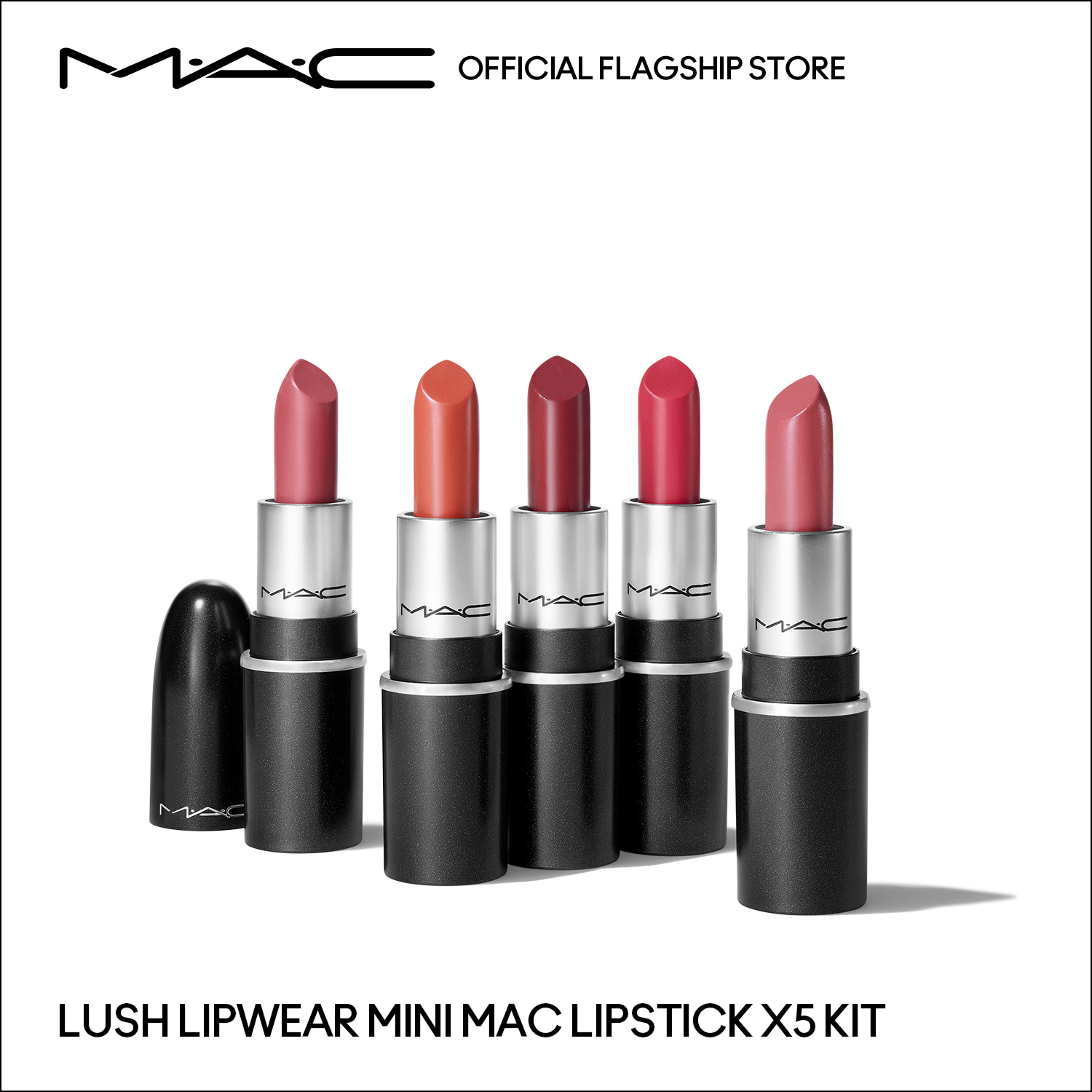 M·A·C 5-pcs Lip Set with Mini Lipstick (worth $115) • Lush Lipwear Mini MAC Lipstick x5 Kit