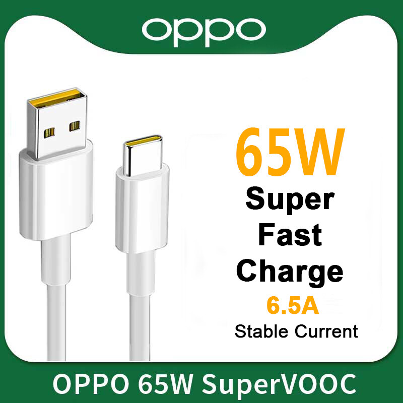 For OPPO Find X3 original 65W fast charging cable, 6.5A Super VOOC Flash Type C charging cable, suitable for OPPO Find X3 Pro Find X2, R17 R15 oppo Reno and other models