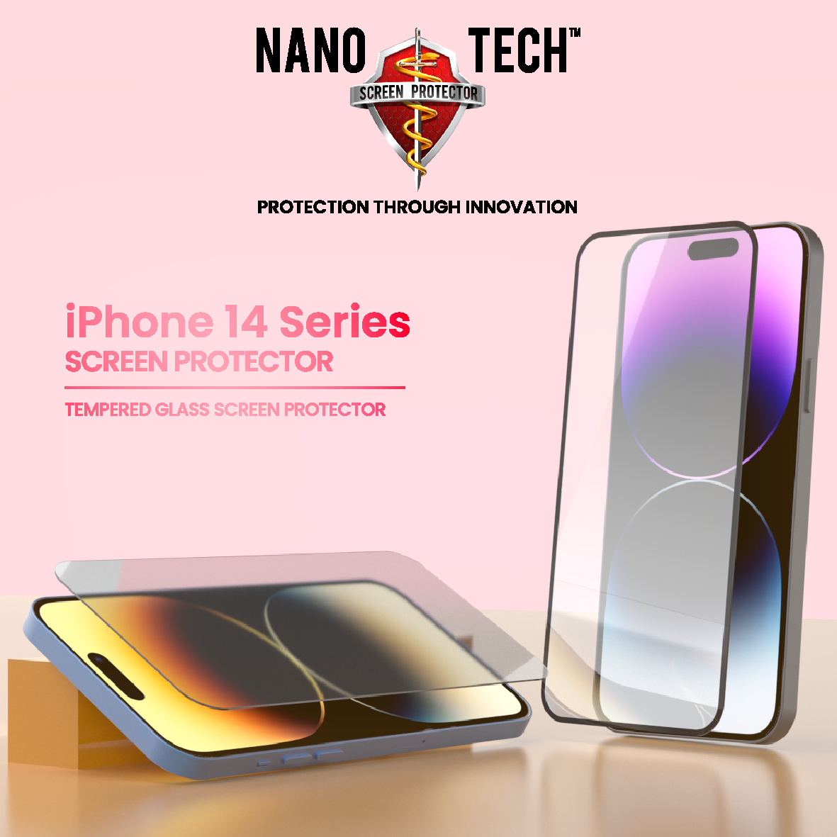 NANOTECH PRO iPhone 14/14 Max/14 Pro/14 Pro Max Tempered Glass Screen Protector