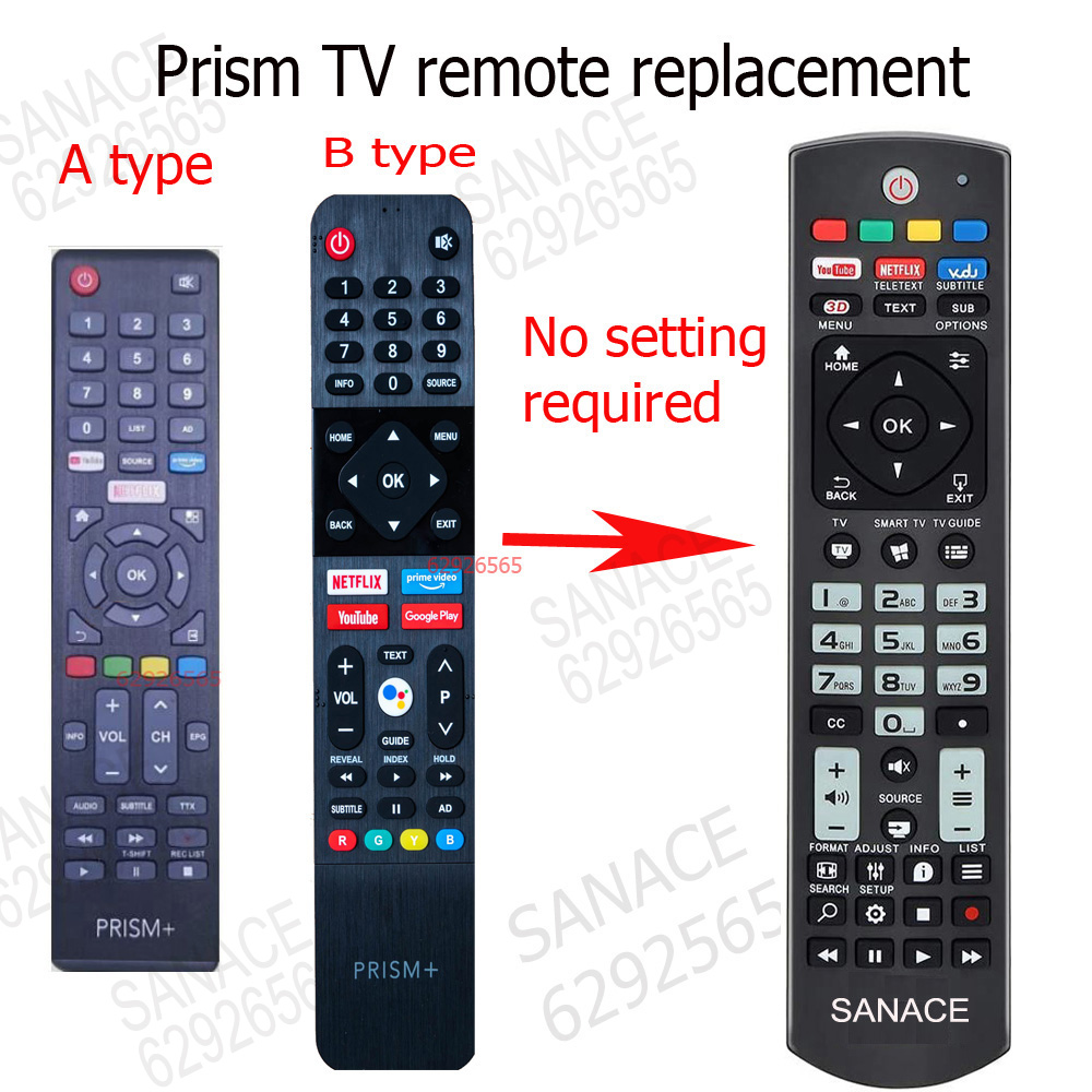 Prism TV remote-replacement-No setting required