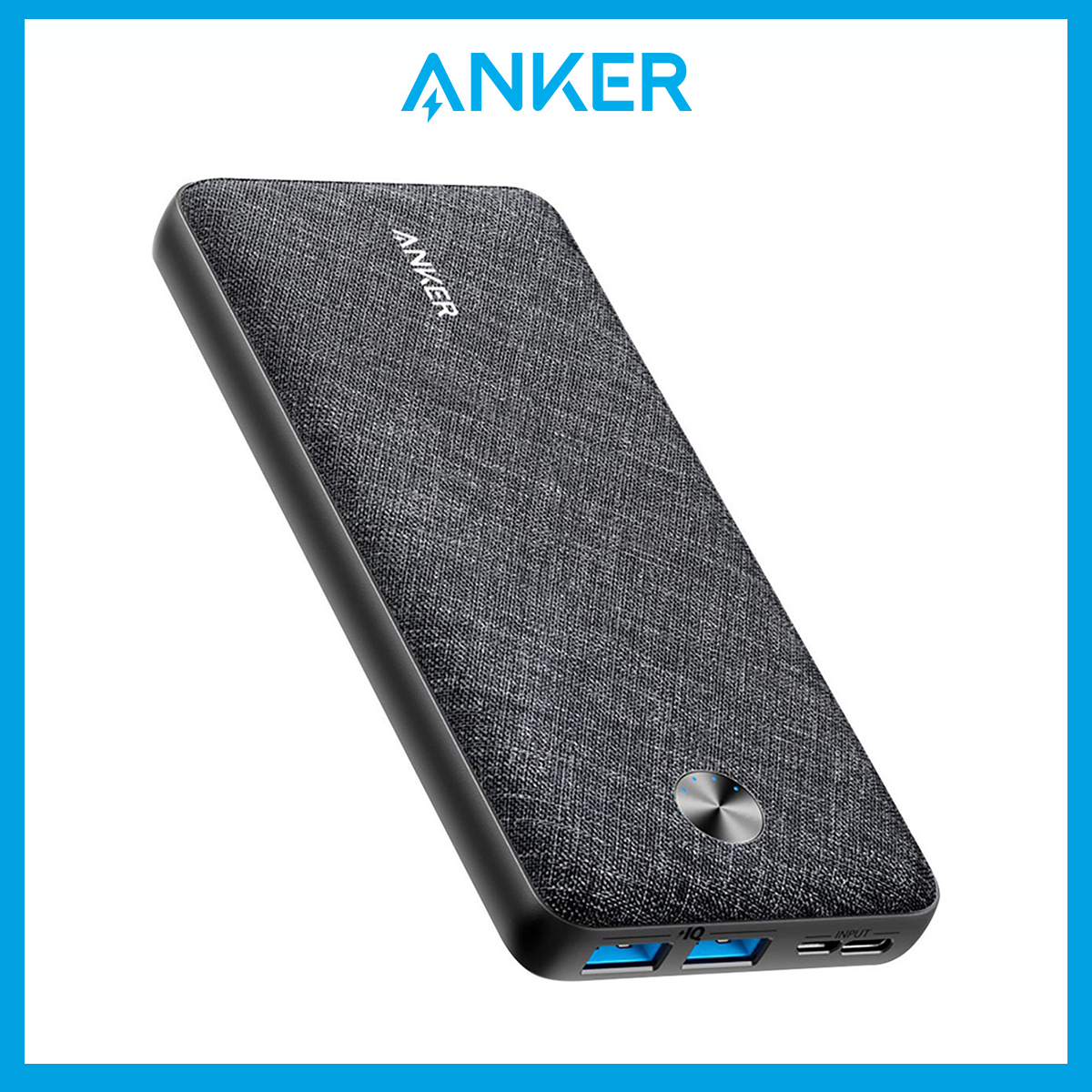 Anker PowerCore Metro Essential 20000 Portable Charger, 20000mAh Power Bank Fast Charge Powerbank with PowerIQ Technology and USB-C Input, High-Capacity External Battery Compatible with iPhone, Samsun