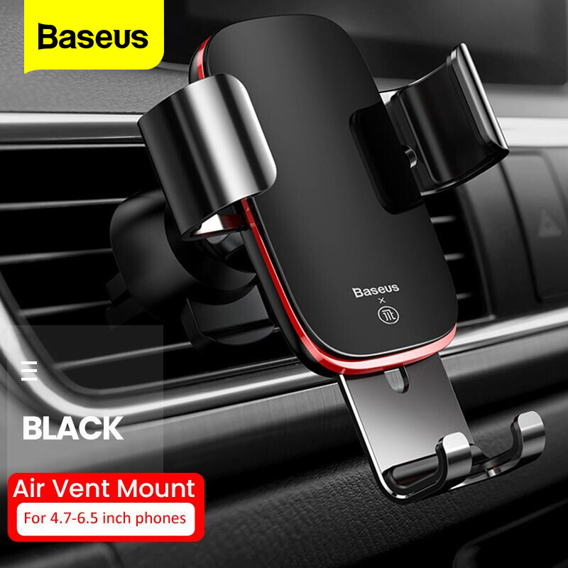 Baseus Universal Gravity Air Vent Phone Holder Suit 4.0-6.5 Inch For iPhone 14 13 Huawei Samsung Xiaomi Realme Oppo Vivo Phone Holder Stand