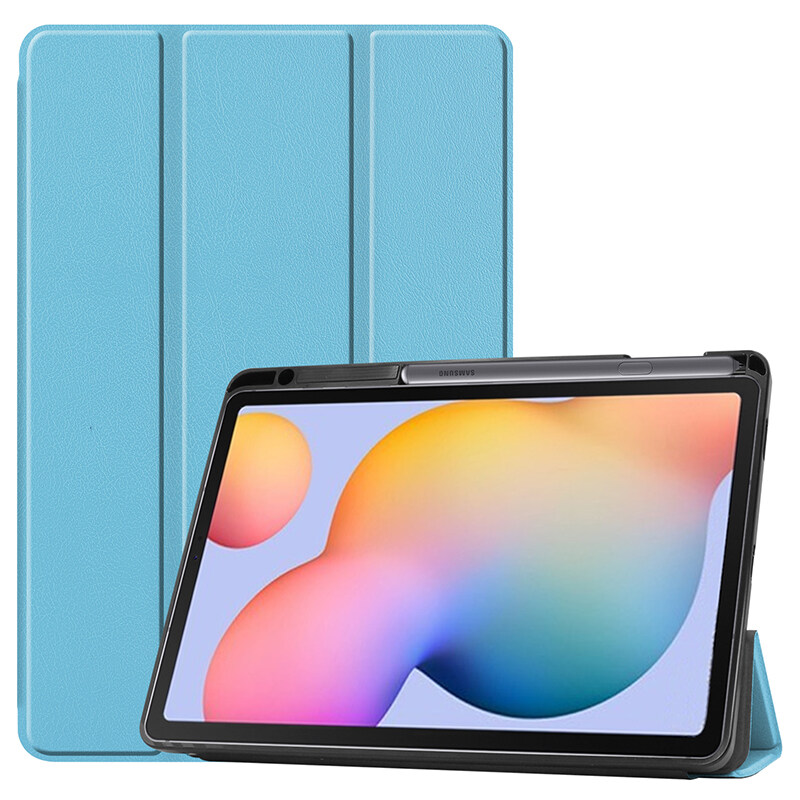pen slot case for Samsung Galaxy Tab S6 Lite cover with pencil holder s6lite 2022 10.4 inch SM-P610 P615 P617 P613 P619 soft shell protector