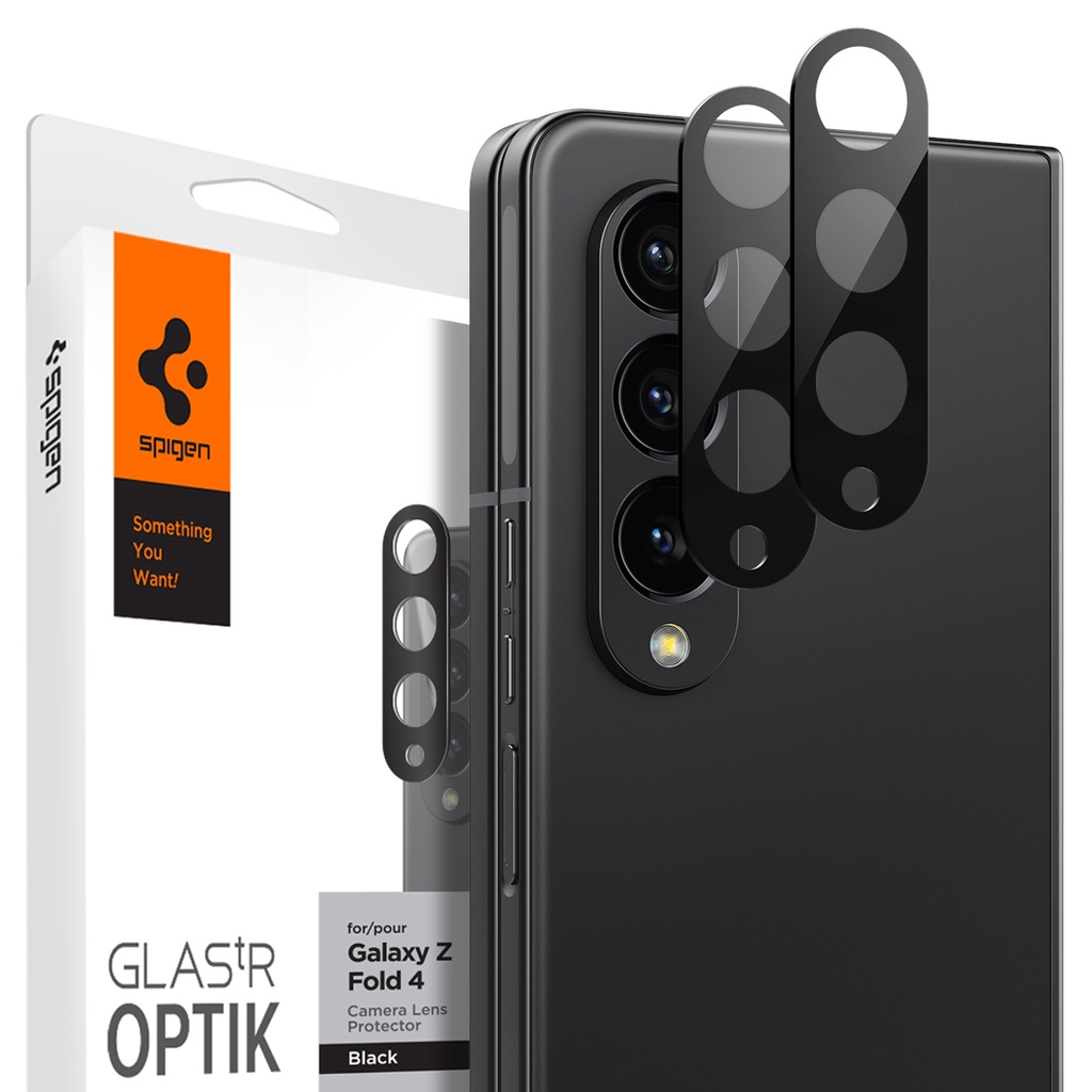 [2 Pack] Spigen Galaxy Z Fold 4 Optik Lens Protector GLAS.tR Tempered Glass For Galaxy Z Fold 4 Camera Lens Protector