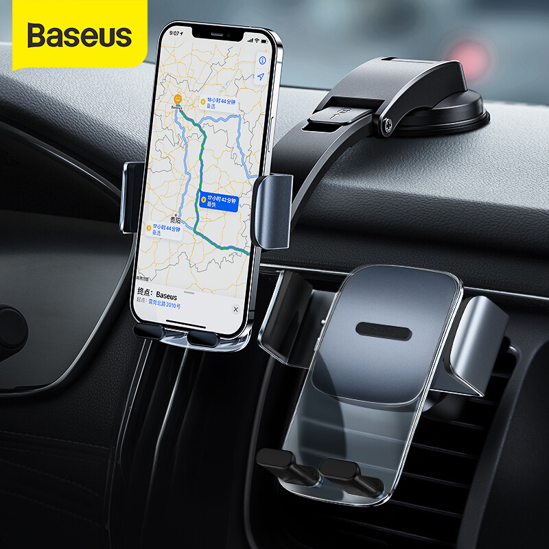Baseus Gravity Car Phone Holder Suit 4.7-6.7 inch Universal Air Vent Mount / Suction Cup Holder Auto For iPhone Xiaomi Samsung Huawei Samsung