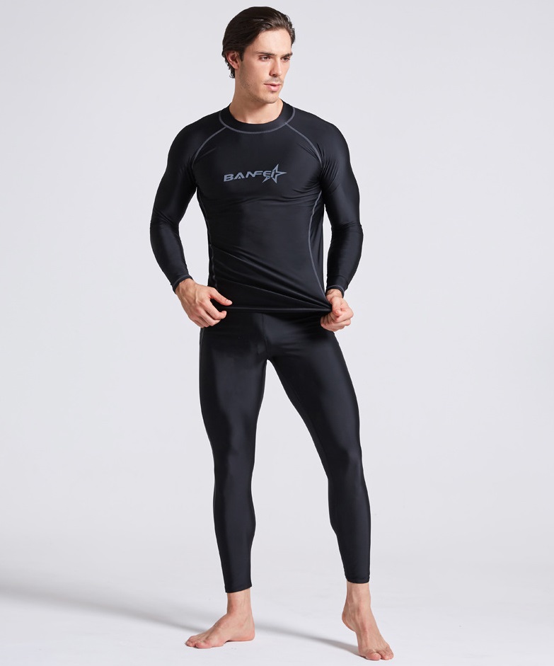 Men Swimsuit Quick Dry Long Sleeve Shirt + Trousers For Boy Man Swimwear Rashguard Diving Surfing Swimming Suit