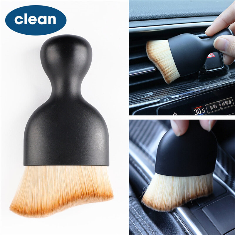 Car Interior Cleaning Soft Brush Dashboard Air Outlet Gap Dust Removal Home Office Detailing Clean Tool Auto Maintenance