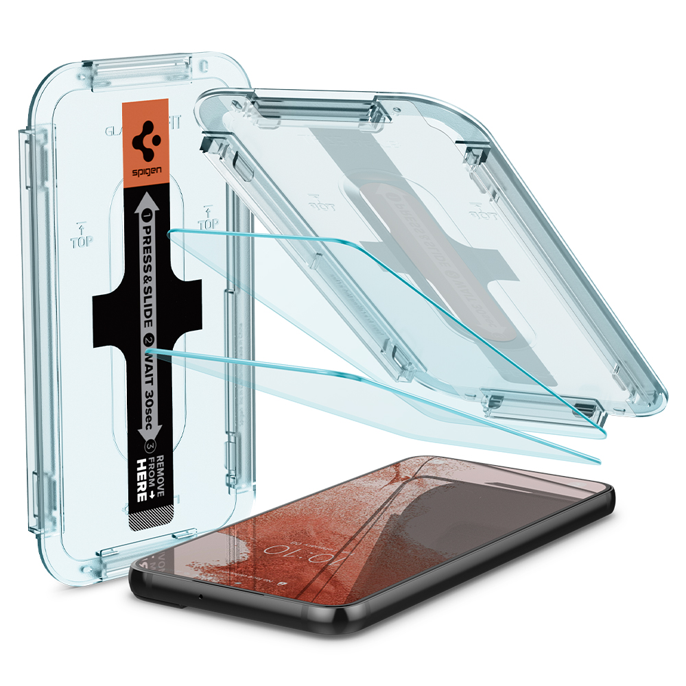 [2 Pack] Spigen Samsung Galaxy S22 Glas.tR EZ Fit Samsung S22 Screen Protector 9H Hardness Tempered Glass