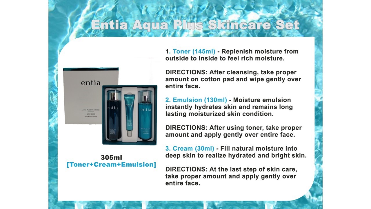 ENTIA AQUA PLUS SKINCARE SET RELBE BEAUTY