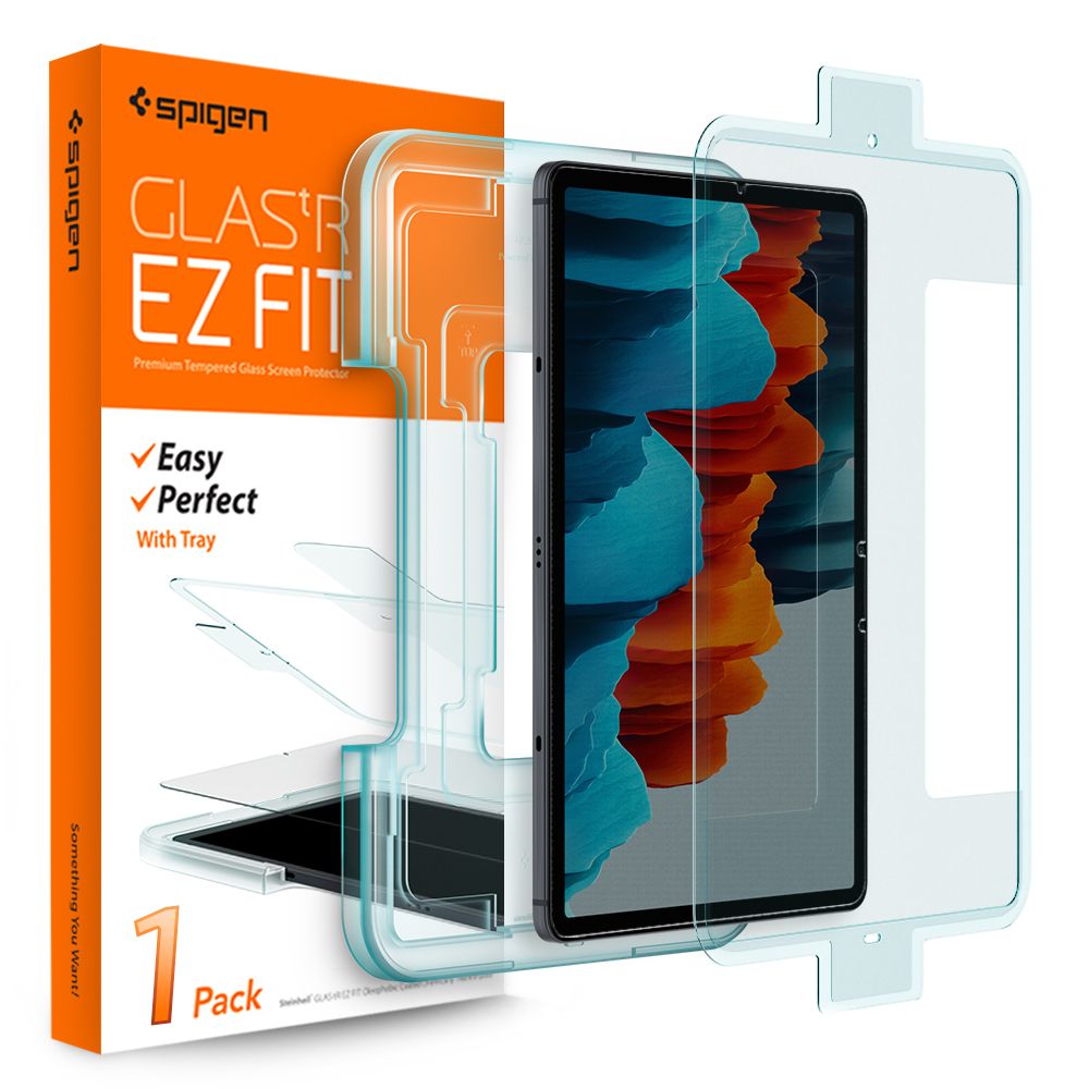Spigen Galaxy Tab S8 EZ FIT GLAS.tR Galaxy Tab S7 Tempered Glass with Installation Kit for Samsung Galaxy Tab S8 an Galaxy Tab S7