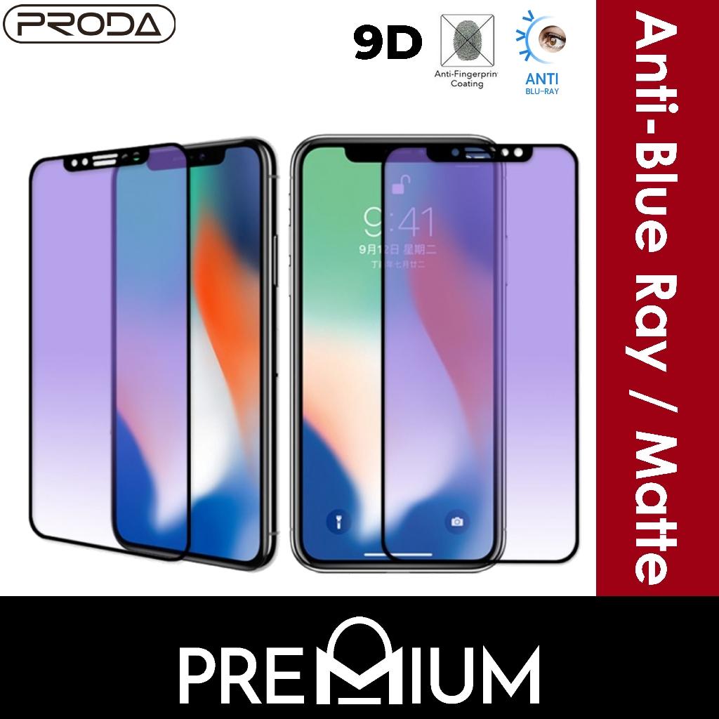 PRODA Guard Alfa Series Matte + Anti BlueRay Full Cover Coverage Tempered Glass Screen Protector Compatible with iPhonehone 11 Pro Max XS XR MAX SE 2022 2020 7 8 6 6S Plus