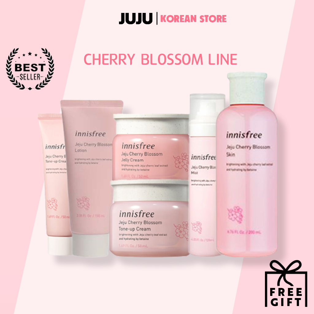 Innisfree / Jeju Cherry Blossom Line / Skin , Lotion , Tone-up Cream , Mist , Jelly Cream