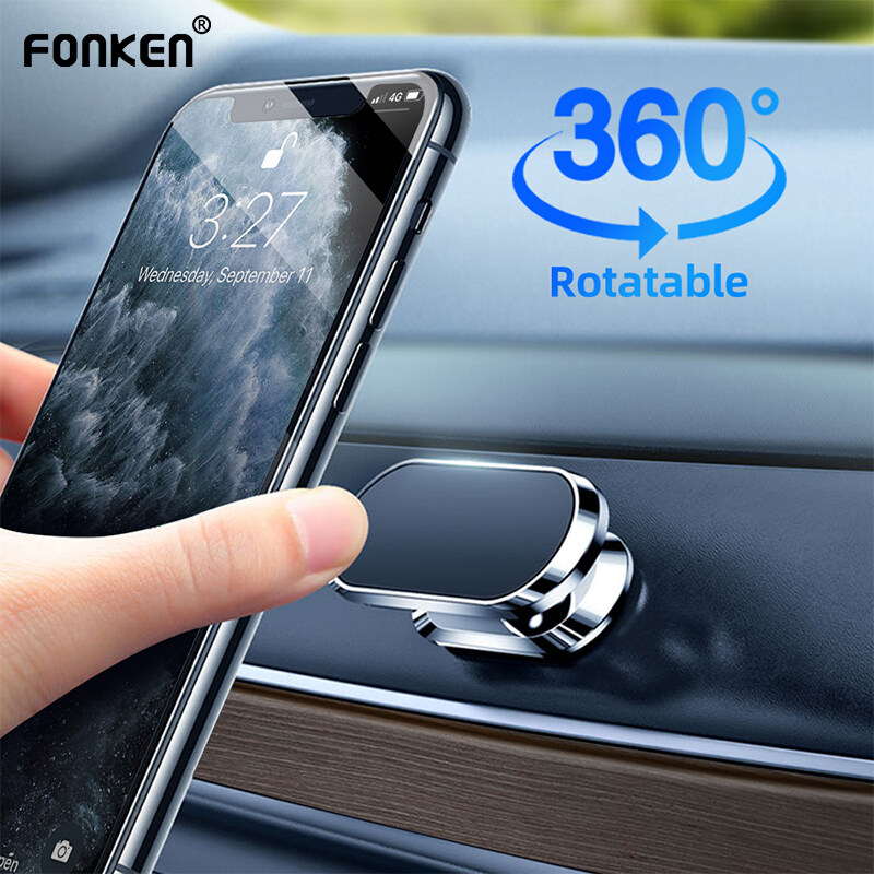FONKEN 360 Magnetic Car Phone Holder Stand In Car Mini Phone Holder GPS Mount Mobile Phone Charge Stand Universal Car Holder