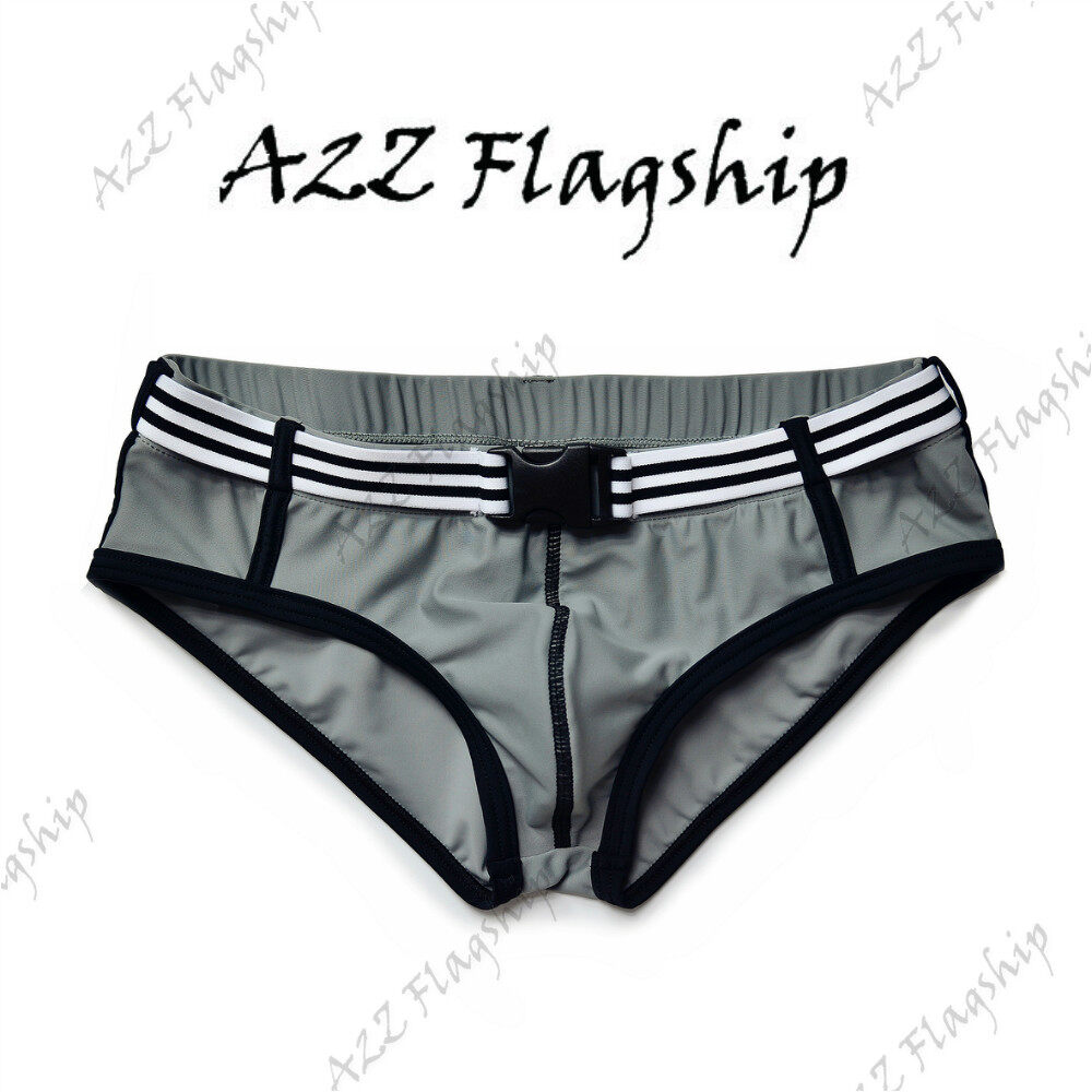 WaterPlay Men Swimwear Lock Design Sexy Swim Trunks Briefs Swimming Male Swimsuit DM9006 DMSWIM