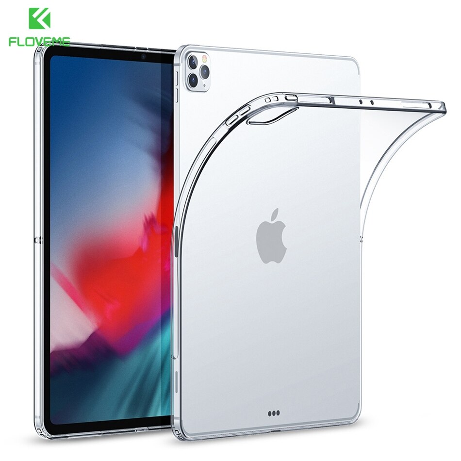 FLOVEME TPU Clear Case For iPad Pro 12.9 2021 iPad Pro 11 2021 Case Shockproof Silicone Transparent soft tablet back cover Ultra Thin Cover Coque Accessories