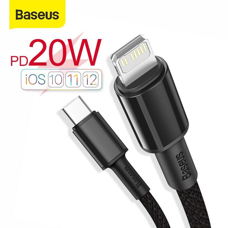 Baseus PD 20W USB C to iphone Fast Charing  Cable For 14 13 Pro Max XR 8 7 Type-C Cable For iPhone Charger Cable For Macbook iPad Pro Type C Cable