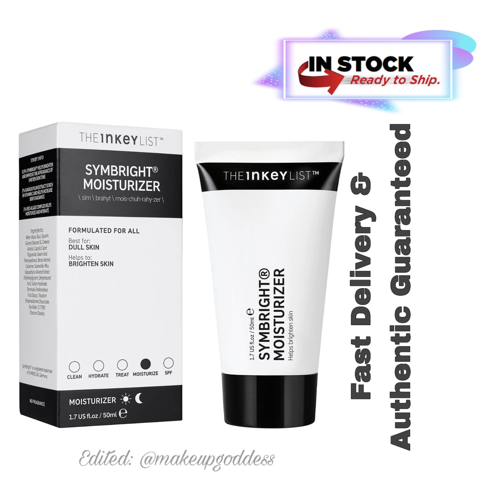 ?SG SELLER? The INKEY List Symbright Moisturiser 50ml