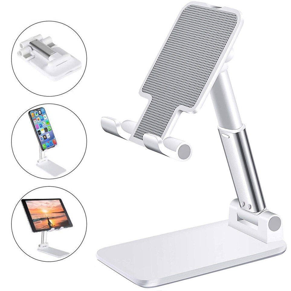 Adjustable Desk Mobile Phone Holder Mount for iPhone iPad Xiaomi Foldable Extend Desktop Tablet Holder Universal Table Cell Phone Stand