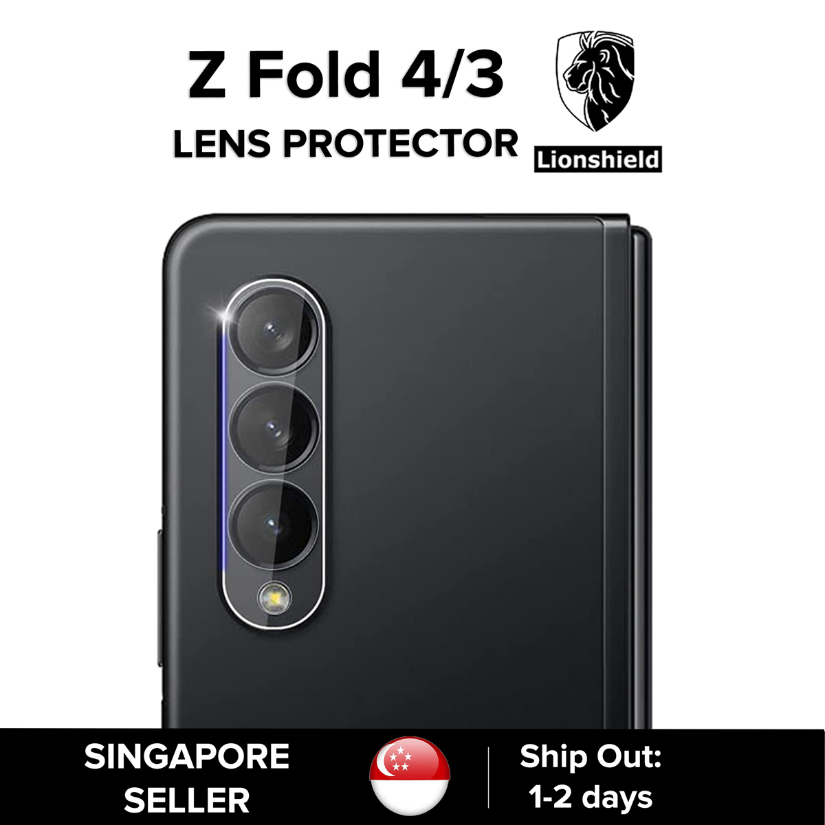 [SG] LionShield Samsung Galaxy Z Fold 4 / 3 Camera Lens Protector (Tempered Glass)