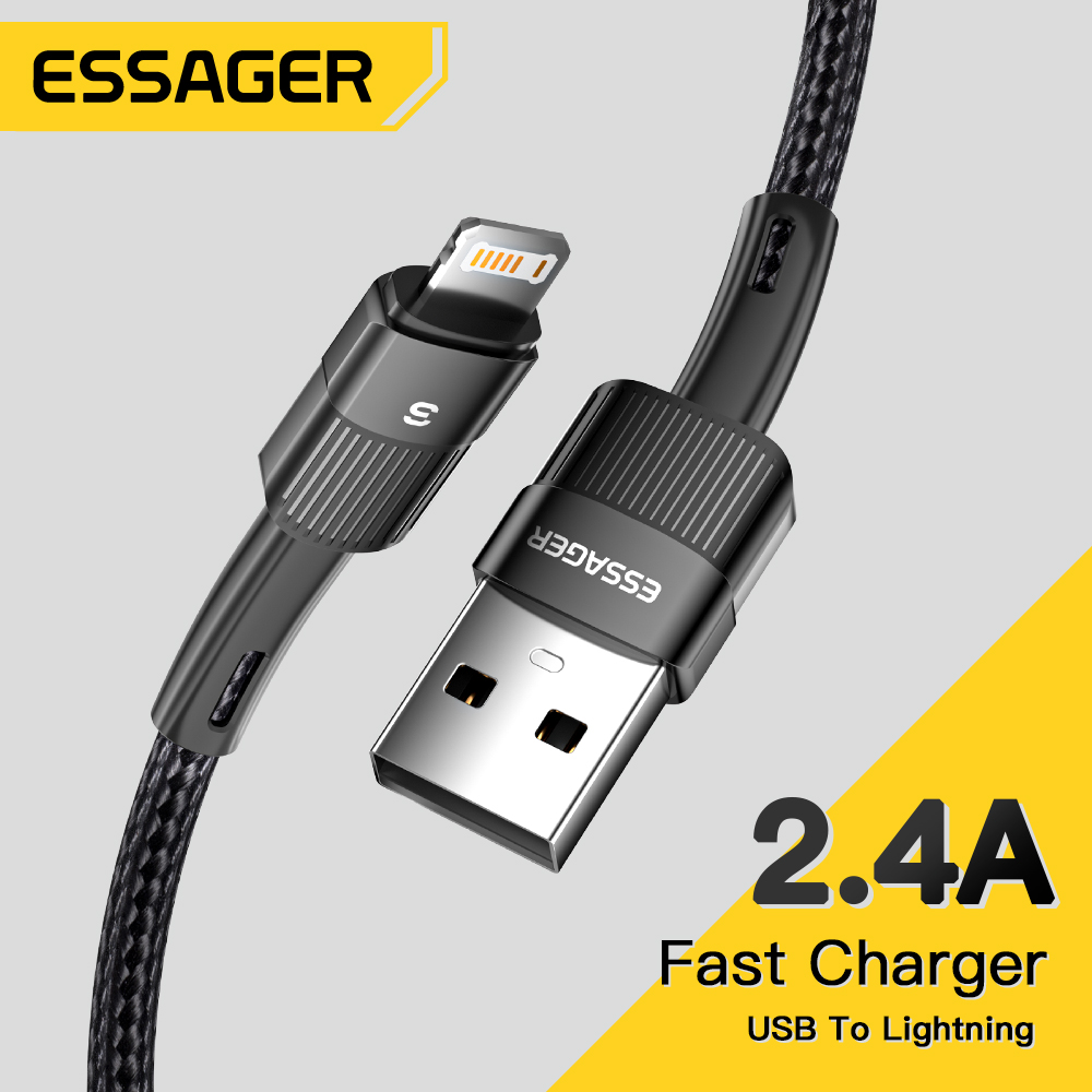Essager  2.4A USB Cable for iPhone 13 Pro Max 12 XS XR Fast Charging Cable for iPhone 8 7 SE USB Charger Data Line