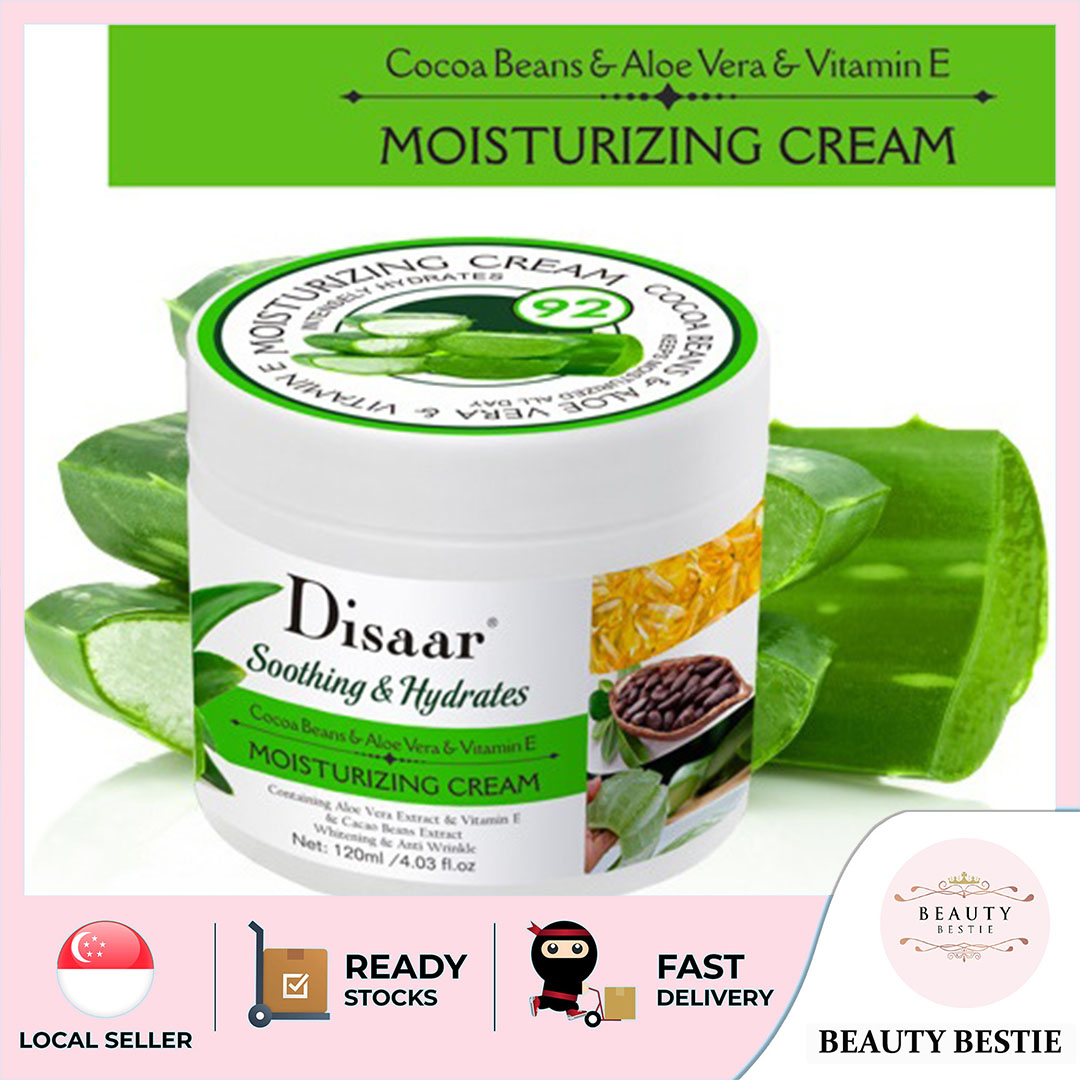 *DISAAR* COCOA BEANS & ALOE VERA & VITAMIN E MOISTURIZING CREAM (120ML) SG SELLER *FAST DELIVERY* FACE & BODY MOISTURIZER *ANTI AGING & SMOOTHING* BRIGHTENING & RADIANCE *IMPROVES ELASTICITY & NOURISH