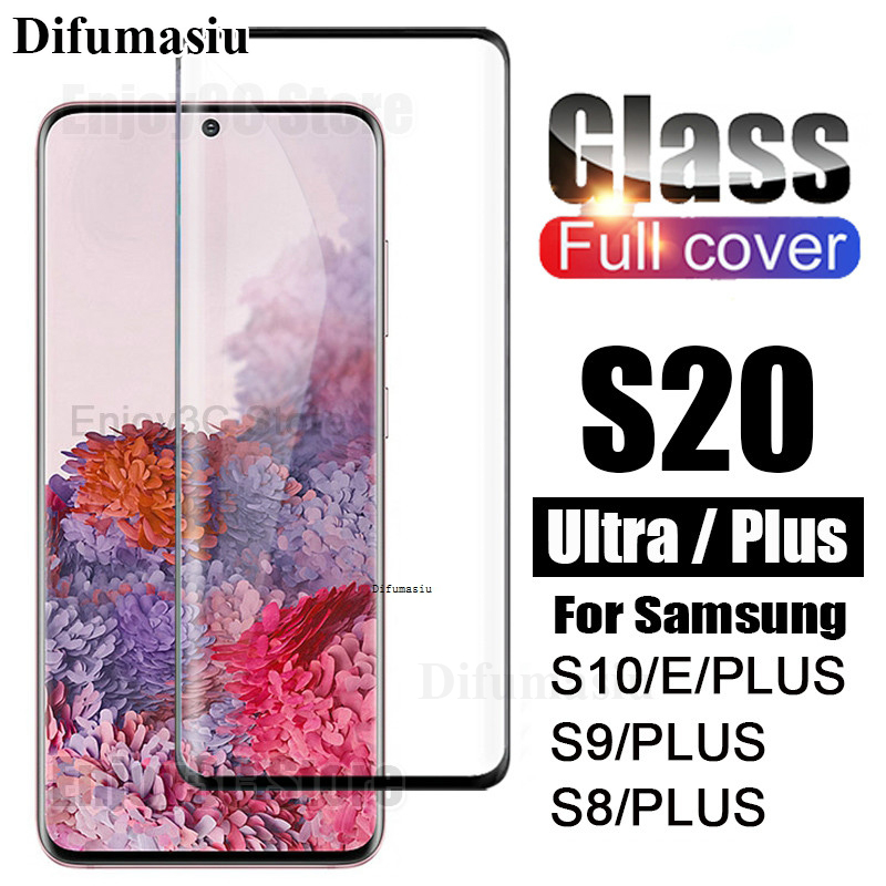 3D Full Cover Tempered Glass For Samsung Galaxy S22 S21 S20 S10 S9 S8 Plus Ultra S10E S7Edge/ Samsung Note 8 9 10 20 Pro Screen Protector Sumsung Galaxy Note S 8 9 10 20 21 22 Plus Ultra Curved Screen