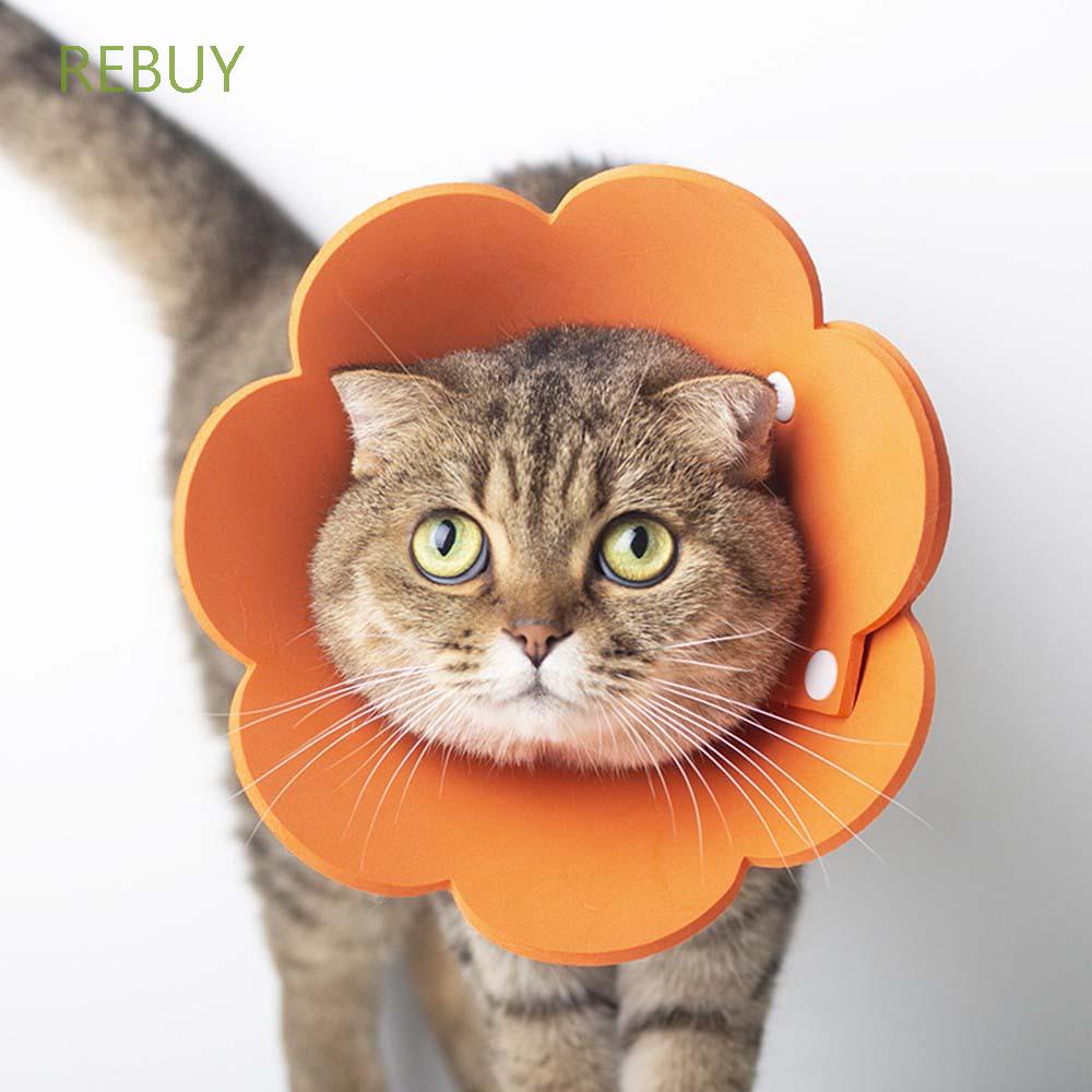 REBUY Soft Neck Cone Recovery Comfortable Protection Cover Pets Protective Collar Cats Dogs Health Anti-bite Surgery Wou