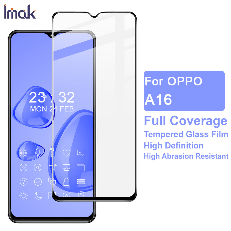 [SG] Oppo A16 Tempered Glass Screen Protector - Imak Full Coverage 9H Curved PRO+ FULL Adhesive Glue