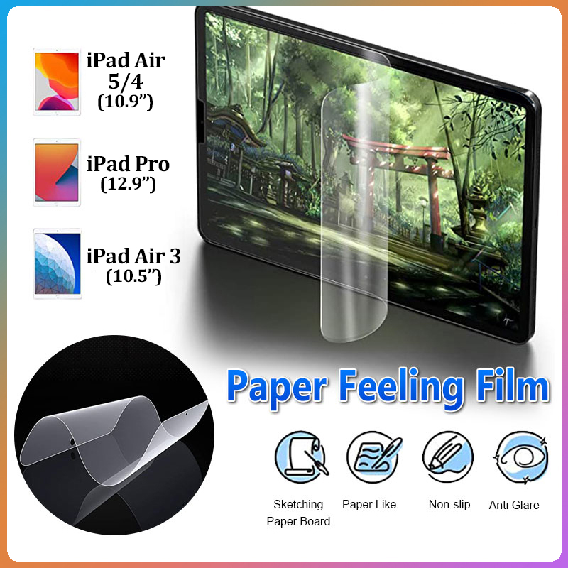 Premium Paper Like Screen Protector Paperlike Screen Film for iPad Air 4 / Air 5 / Air 3 iPad Pro 10.5 10.9 12.9 inch iPad Pro Drawing PET Film